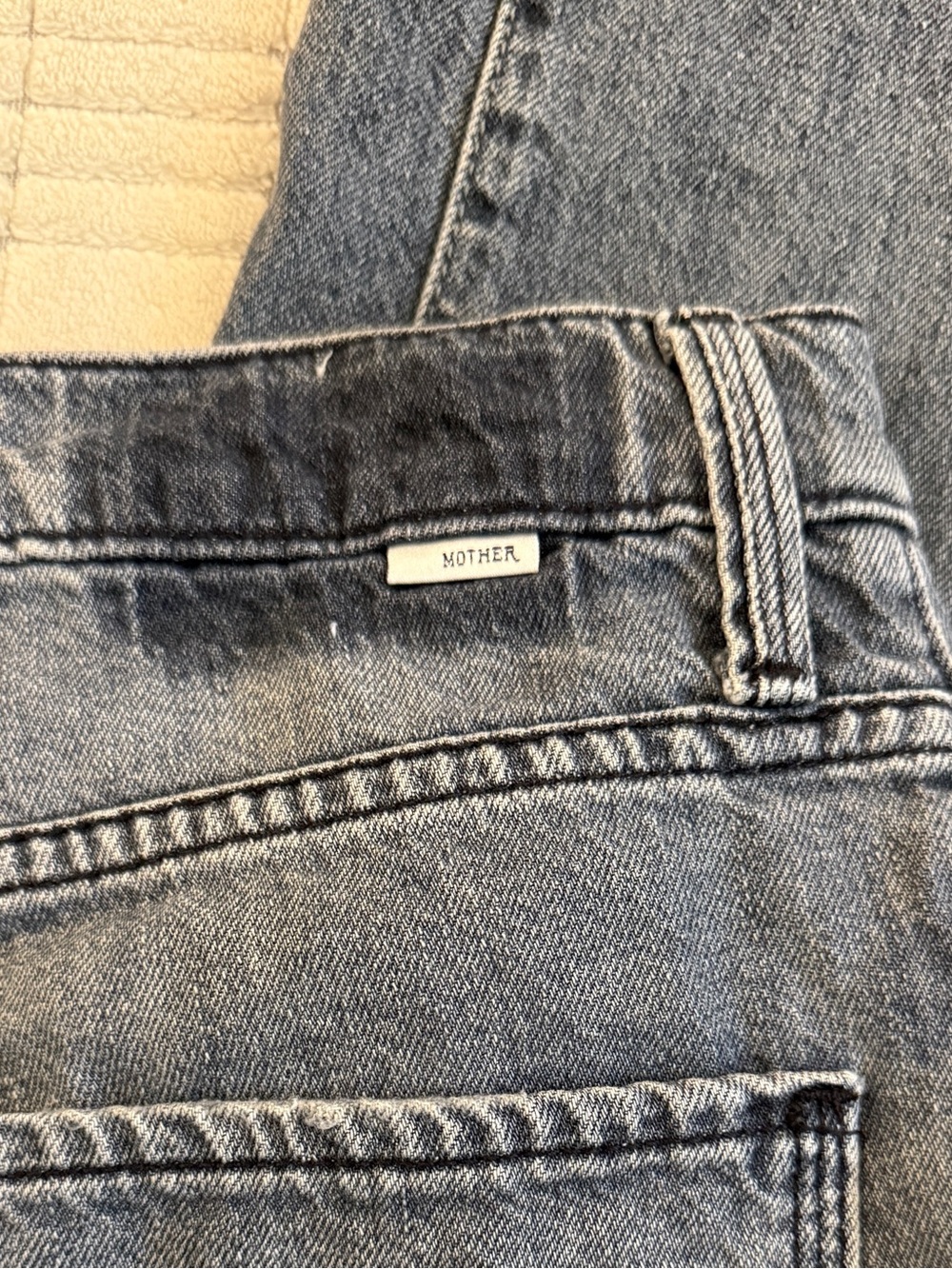 MOTHER Women's Medium/Light Blue Straight-Leg Jeans - Picture 7 of 7